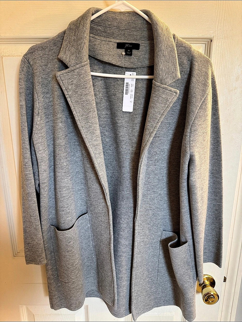 J.Crew Sophie open-front sweater-blazer Gray Medium